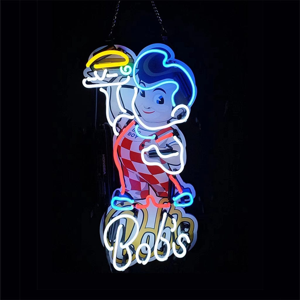 Neon Signs Land Neon Signs Bob's Big Boy White Neon Signs Light