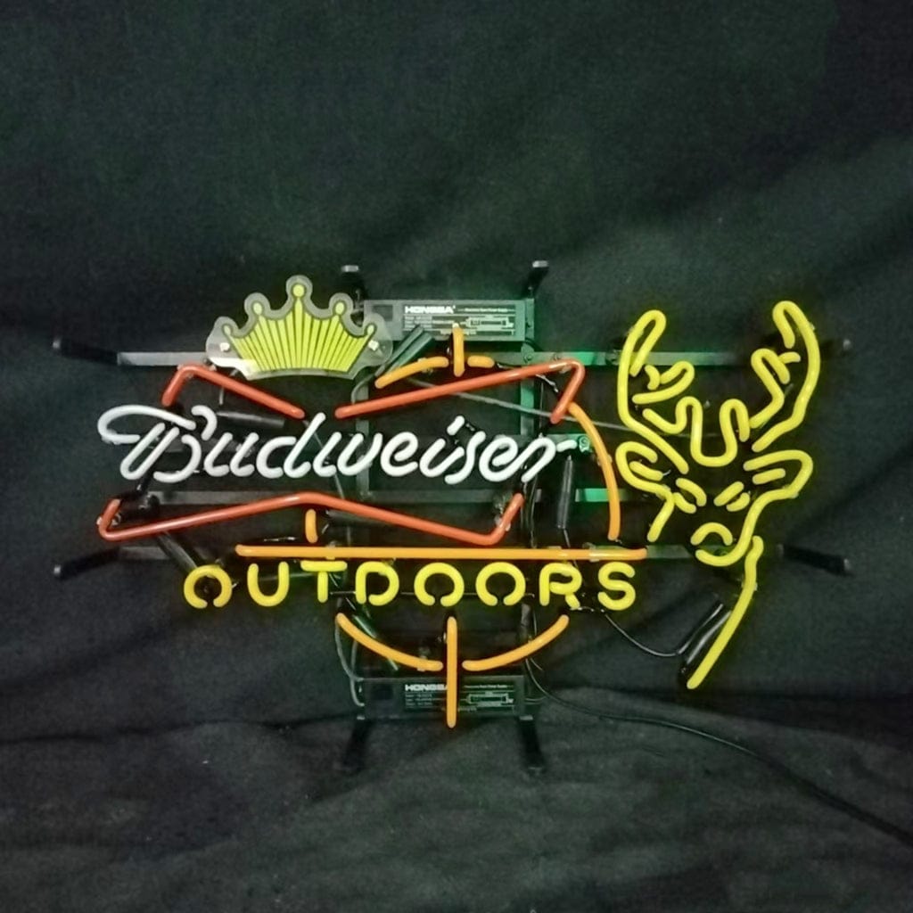 Neon Signs Land Neon Signs Budweiser Outdoors Deer with Crown Neon Signs