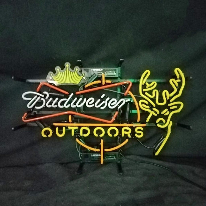 Neon Signs Land Neon Signs Budweiser Outdoors Deer with Crown Neon Signs