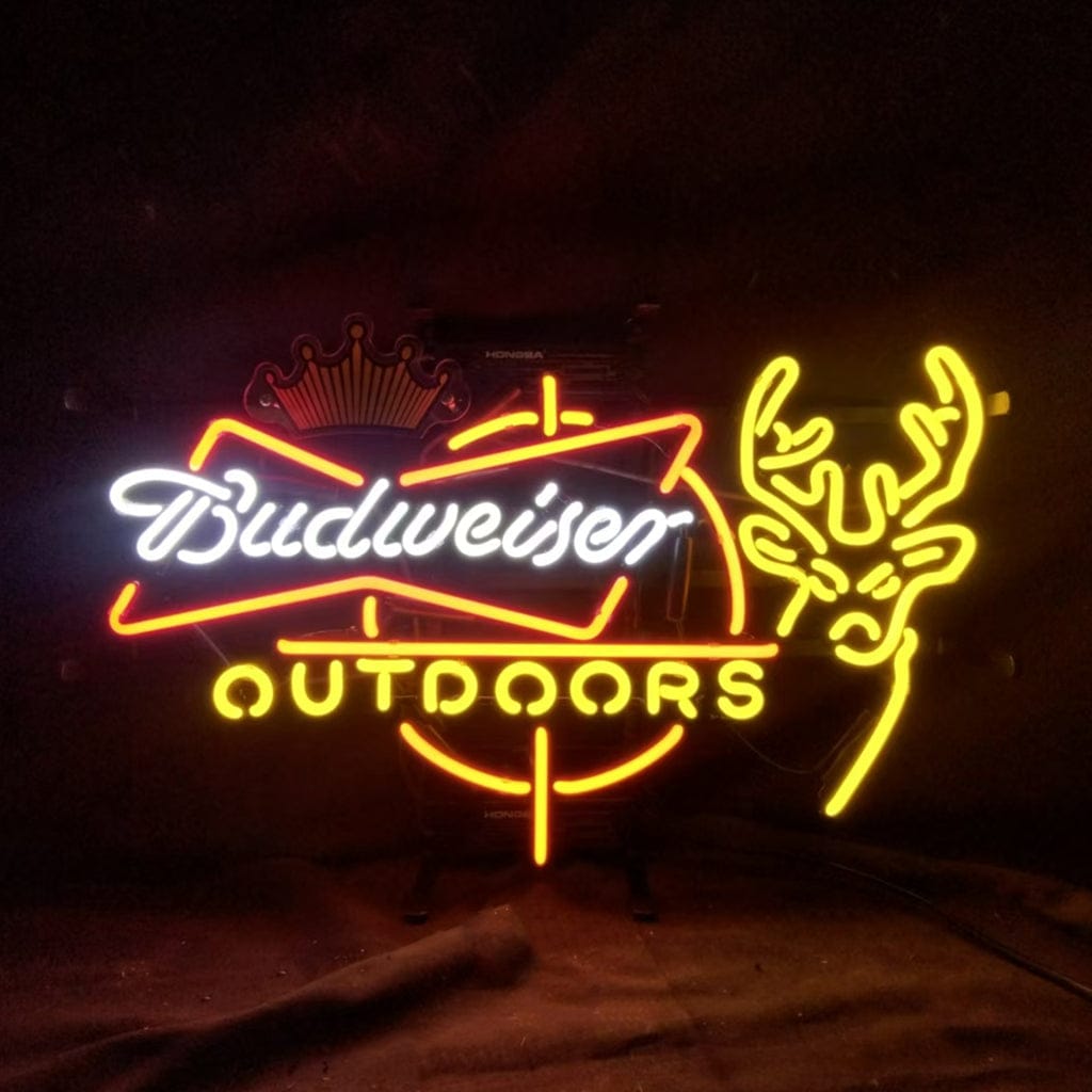 Neon Signs Land Neon Signs Budweiser Outdoors Deer with Crown Neon Signs