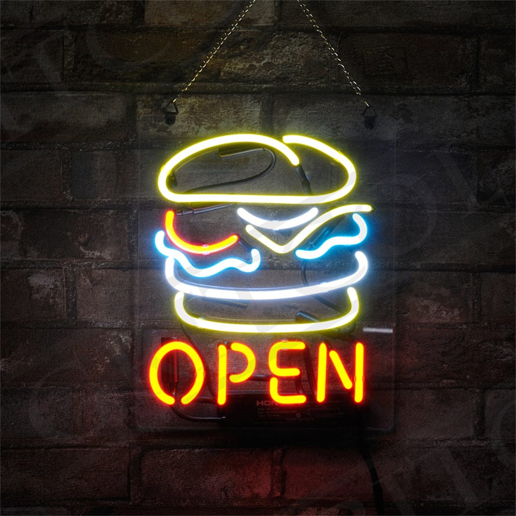 Neon Signs Land Neon Signs Burger Open Neon Signs