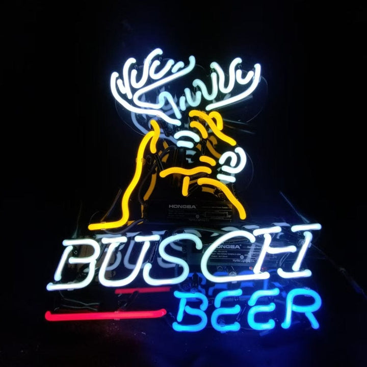 Neon Signs Land Neon Signs Busch Light Deer Stag Head Neon Signs Light