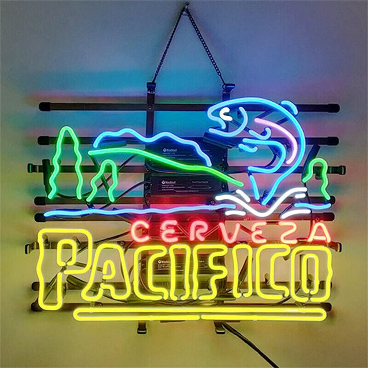 Neon Signs Land Neon Signs Cerveza Pacifico Go Fishing Neon Sign Light