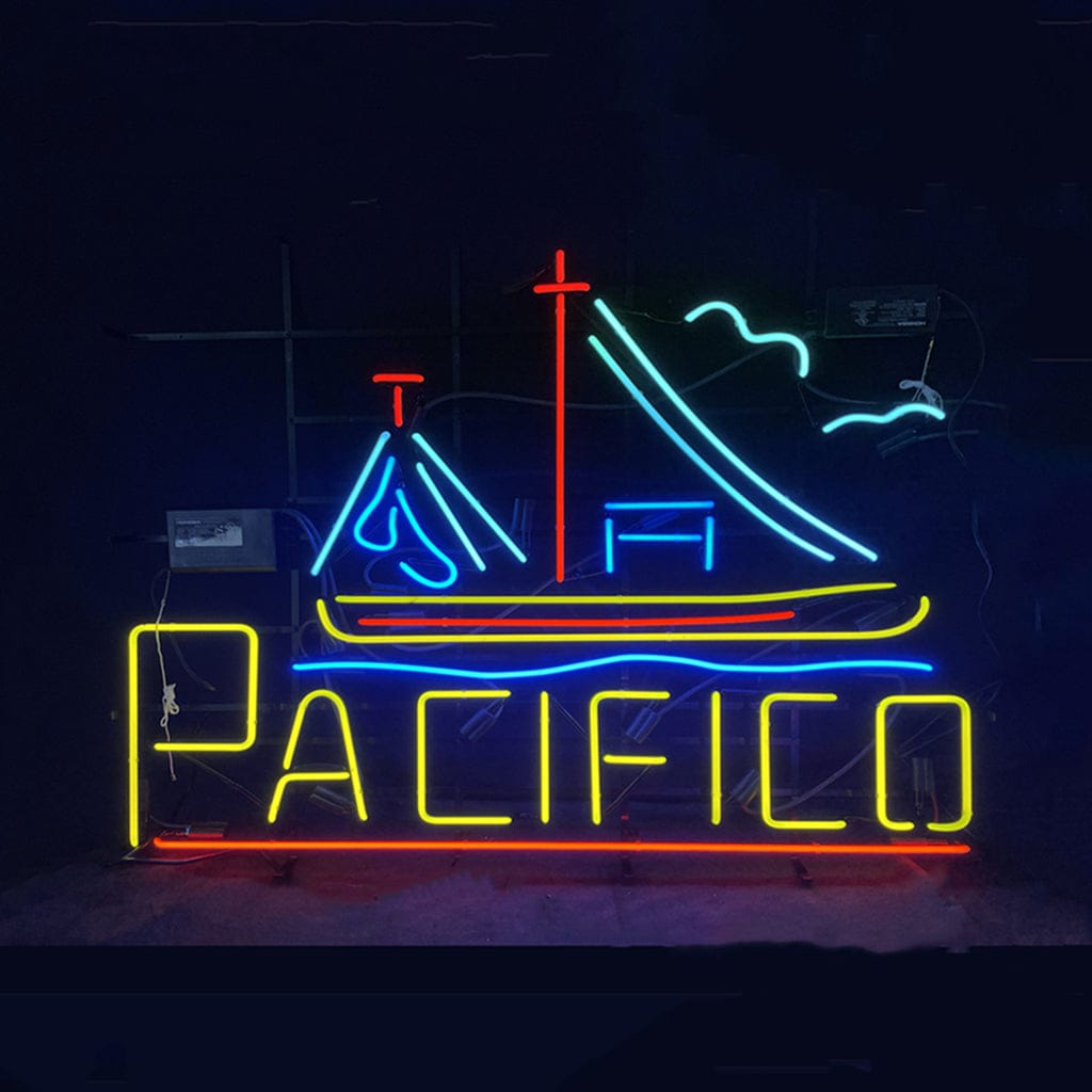 Neon Signs Land Neon Signs Cerveza Pacifico with Sailboat Neon Light Sign