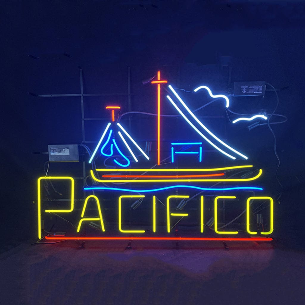 Neon Signs Land Neon Signs Cerveza Pacifico with Sailboat Neon Light Sign