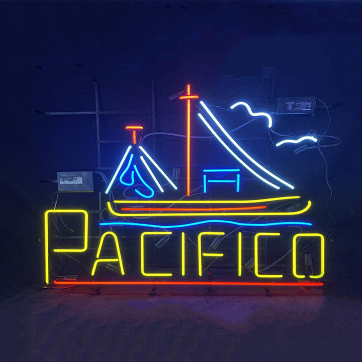 Neon Signs Land Neon Signs Cerveza Pacifico with Sailboat Neon Light Sign