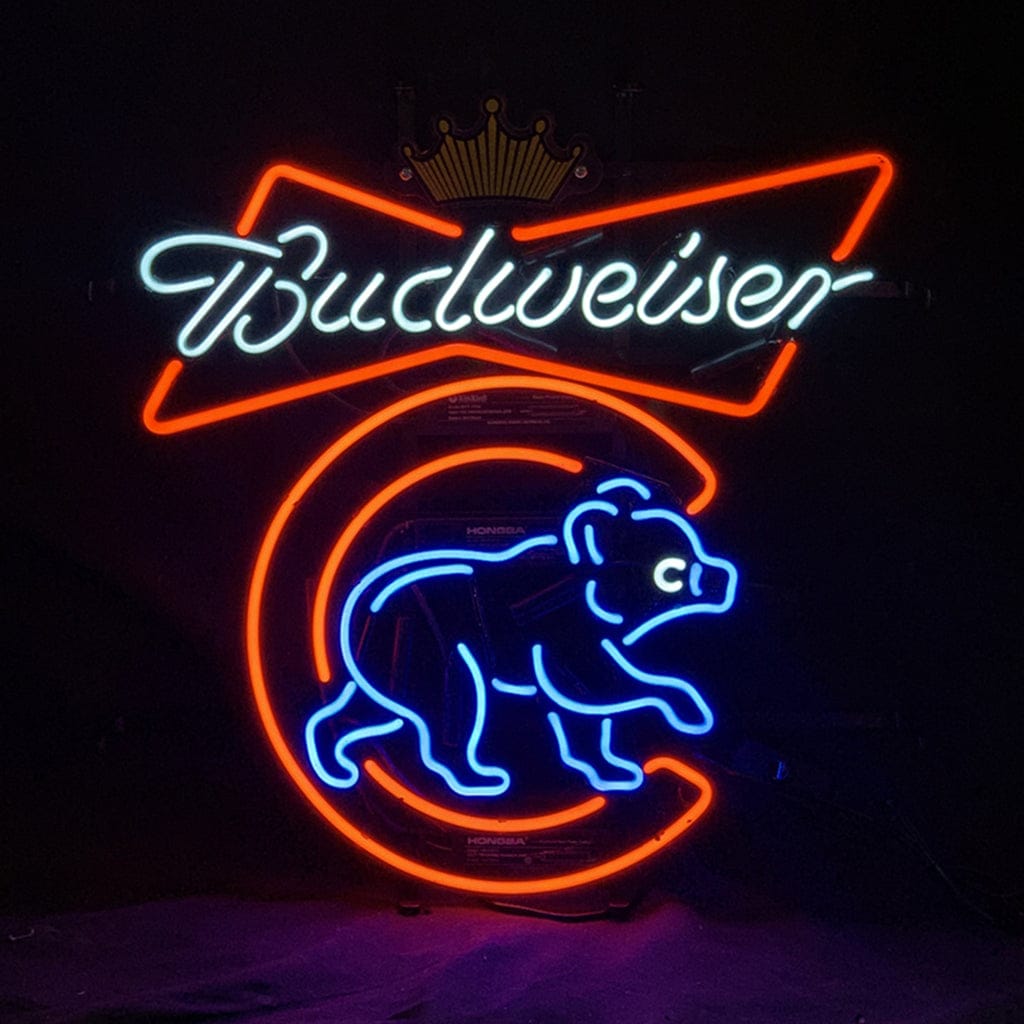 Neon Signs Land Neon Signs Chicago Cubs Budweiser Crown Neon Signs Light