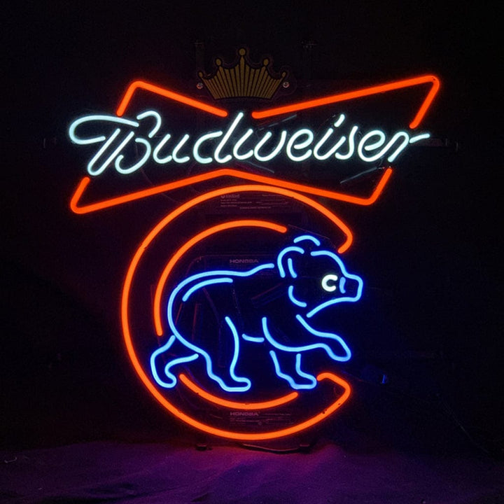 Neon Signs Land Neon Signs Chicago Cubs Budweiser Crown Neon Signs Light