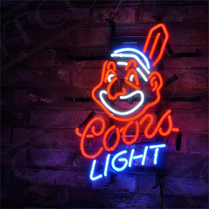 Neon Signs Land Neon Signs Cleveland Indians Coors Light Beer Neon Signs Light