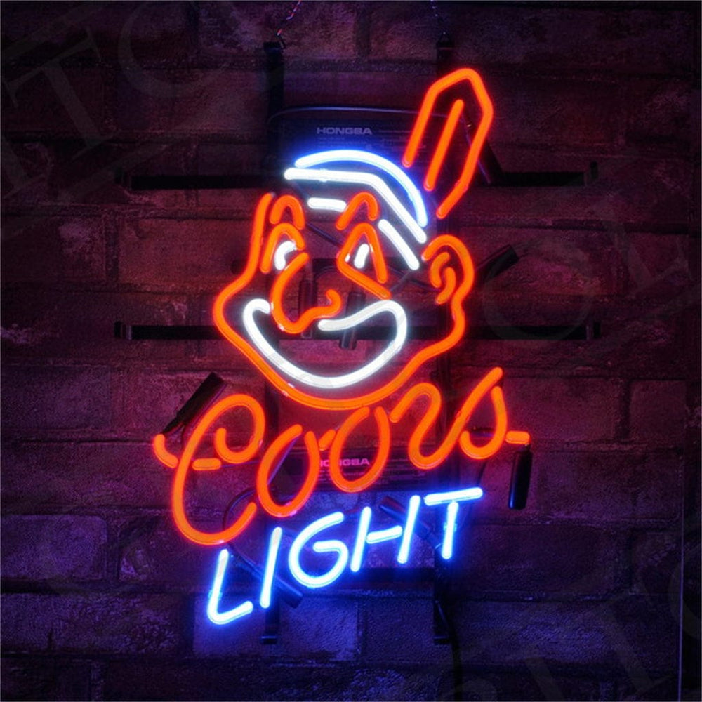 Neon Signs Land Neon Signs Cleveland Indians Coors Light Beer Neon Signs Light