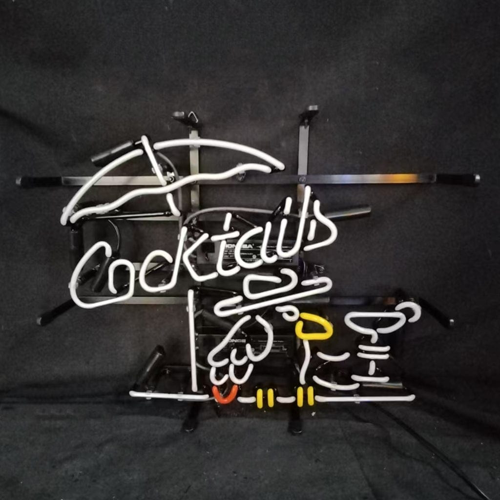 Neon Signs Land Neon Signs Cocktails with Under Umbrella Parrot Neon Signs