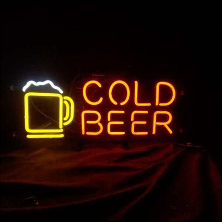 Neon Signs Land Neon Signs Cold Beer with Mug Neon Sign Neon Sign Light