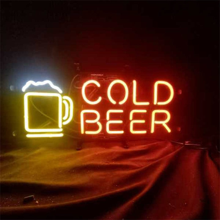Neon Signs Land Neon Signs Cold Beer with Mug Neon Sign Neon Sign Light