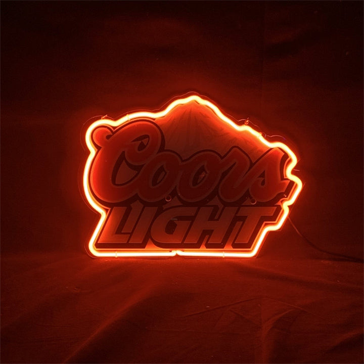 Neon Signs Land Neon Signs Coors Light Neon Sign Outline with UV-printed