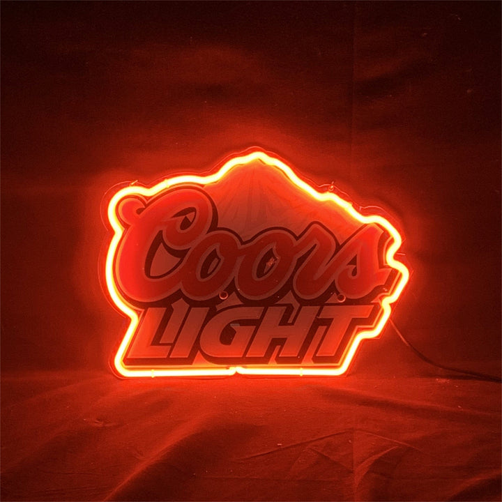 Neon Signs Land Neon Signs Coors Light Neon Sign Outline with UV-printed