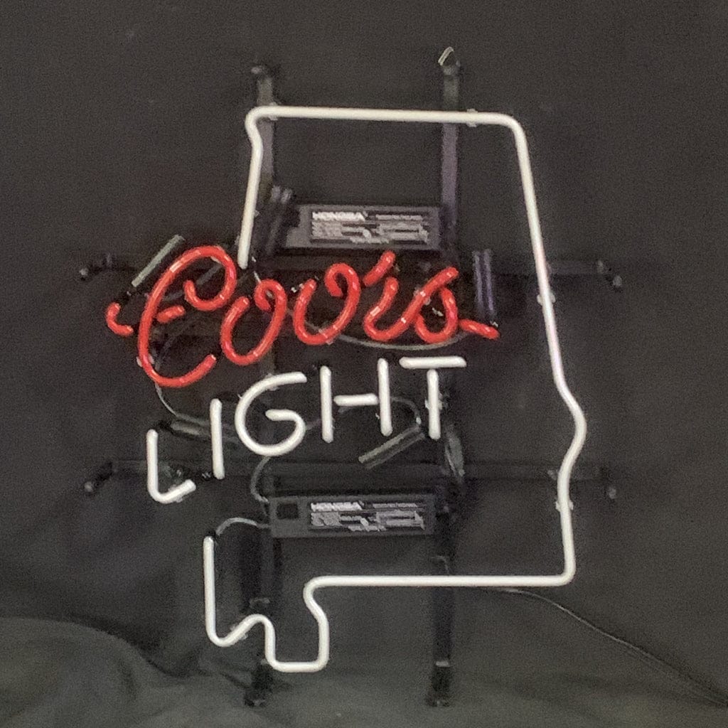 Neon Signs Land Neon Signs Coors Light with Alabama Maps Neon Light Sign