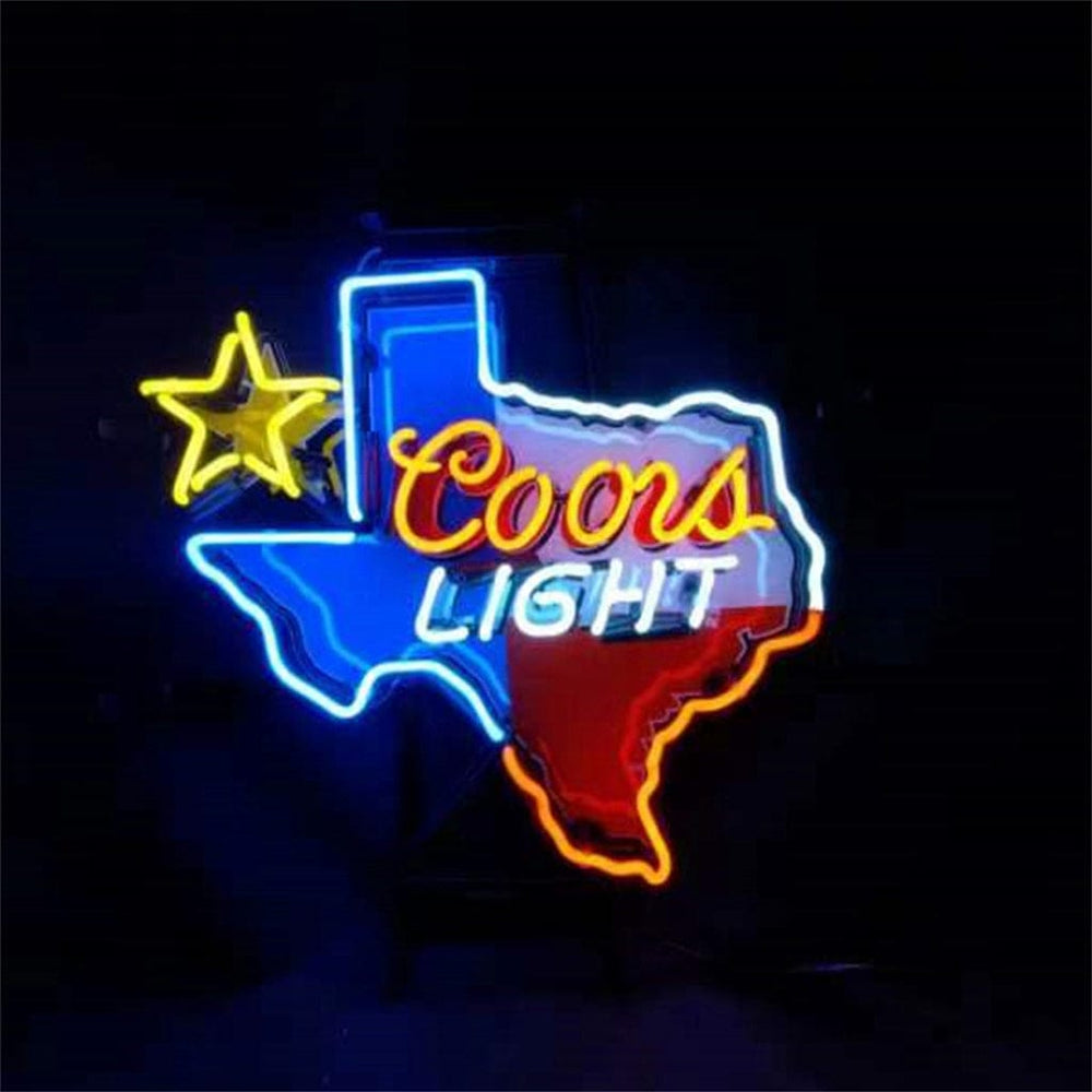 Neon Signs Land Neon Signs Coors Light with Texas Maps Neon Signs Light