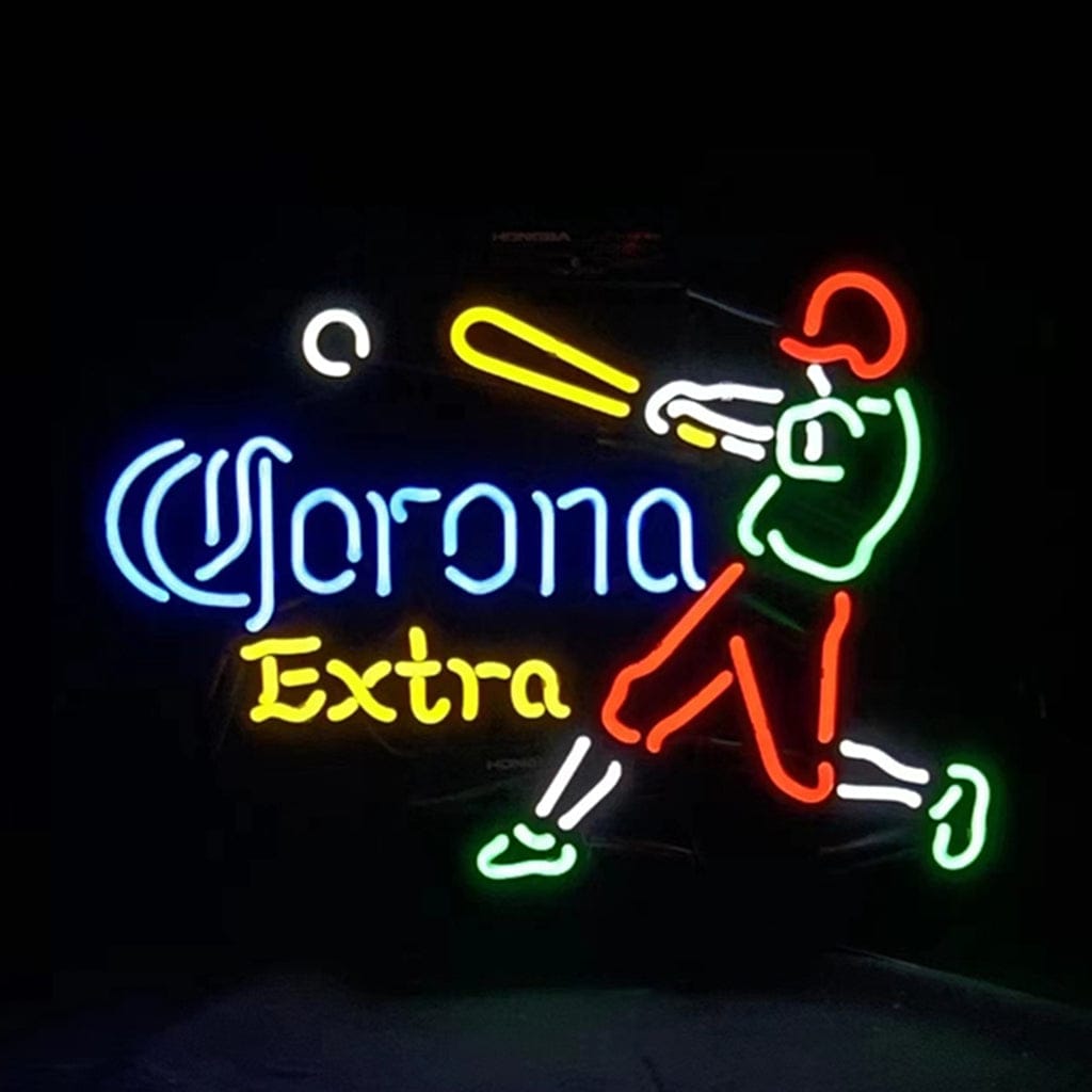 Neon Signs Land Neon Signs Corona Extra Baseball Player Neon Signs Light