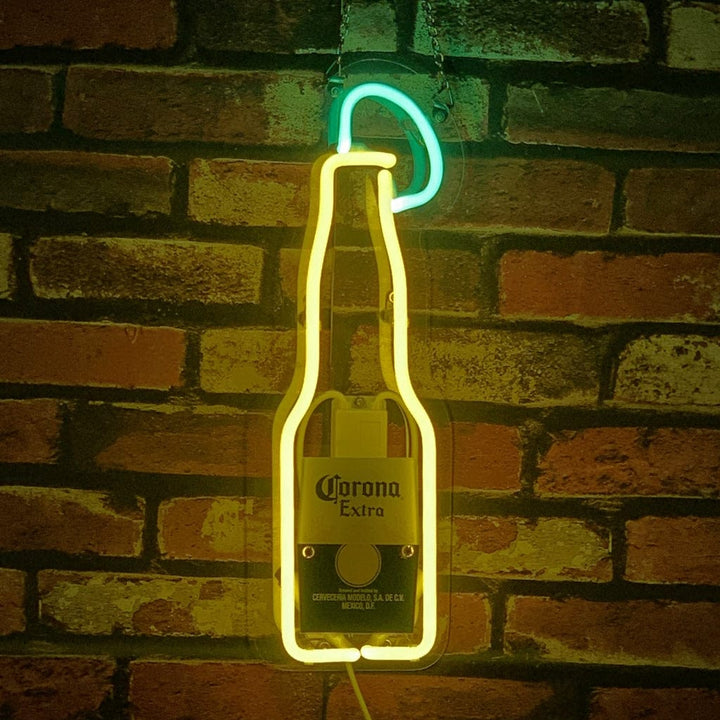 Neon Signs Land Neon Signs Corona Extra Bottle with Lime Neon Signs