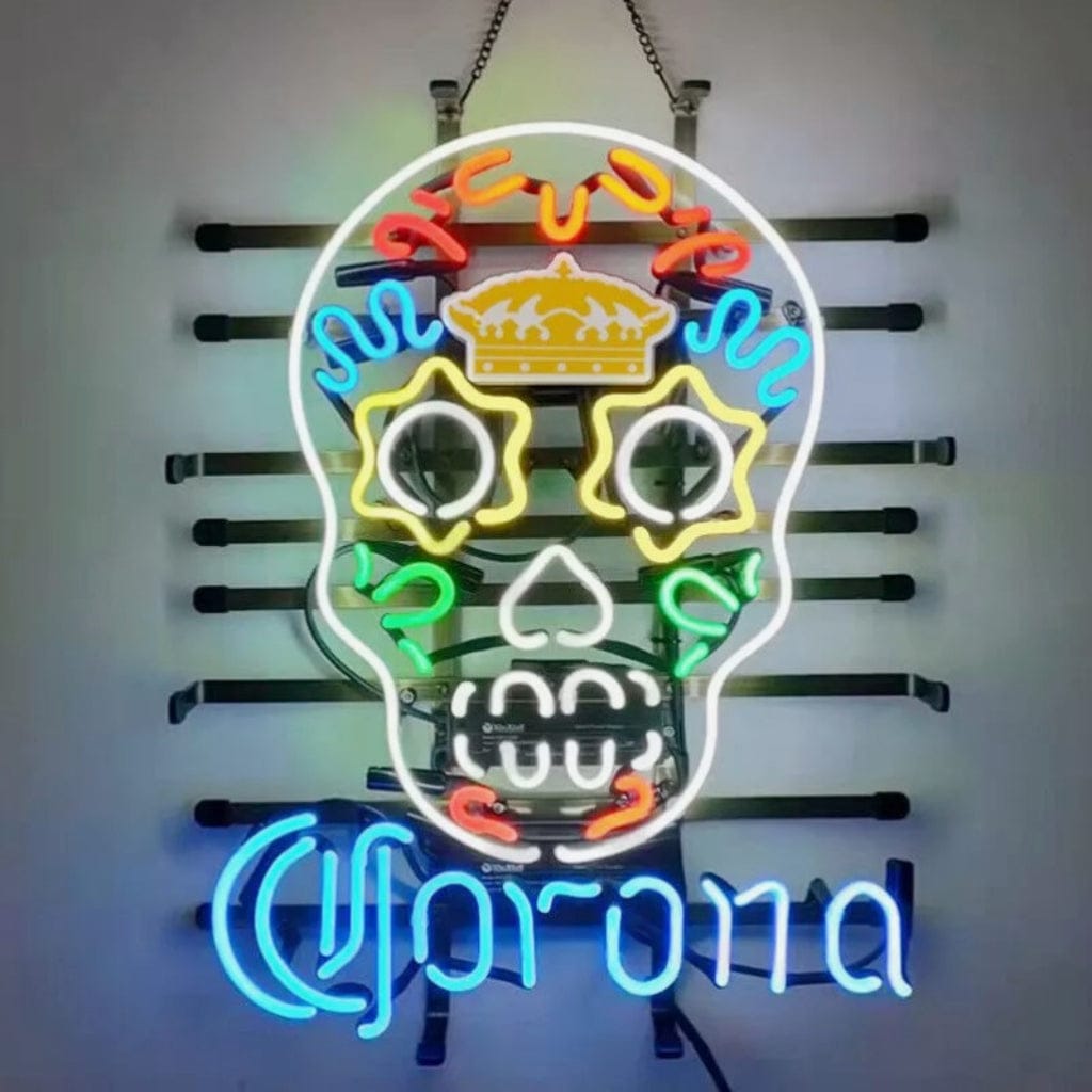 Neon Signs Land Neon Signs Corona Extra Dia De Los Muertos Hanuted Skull Neon Signs