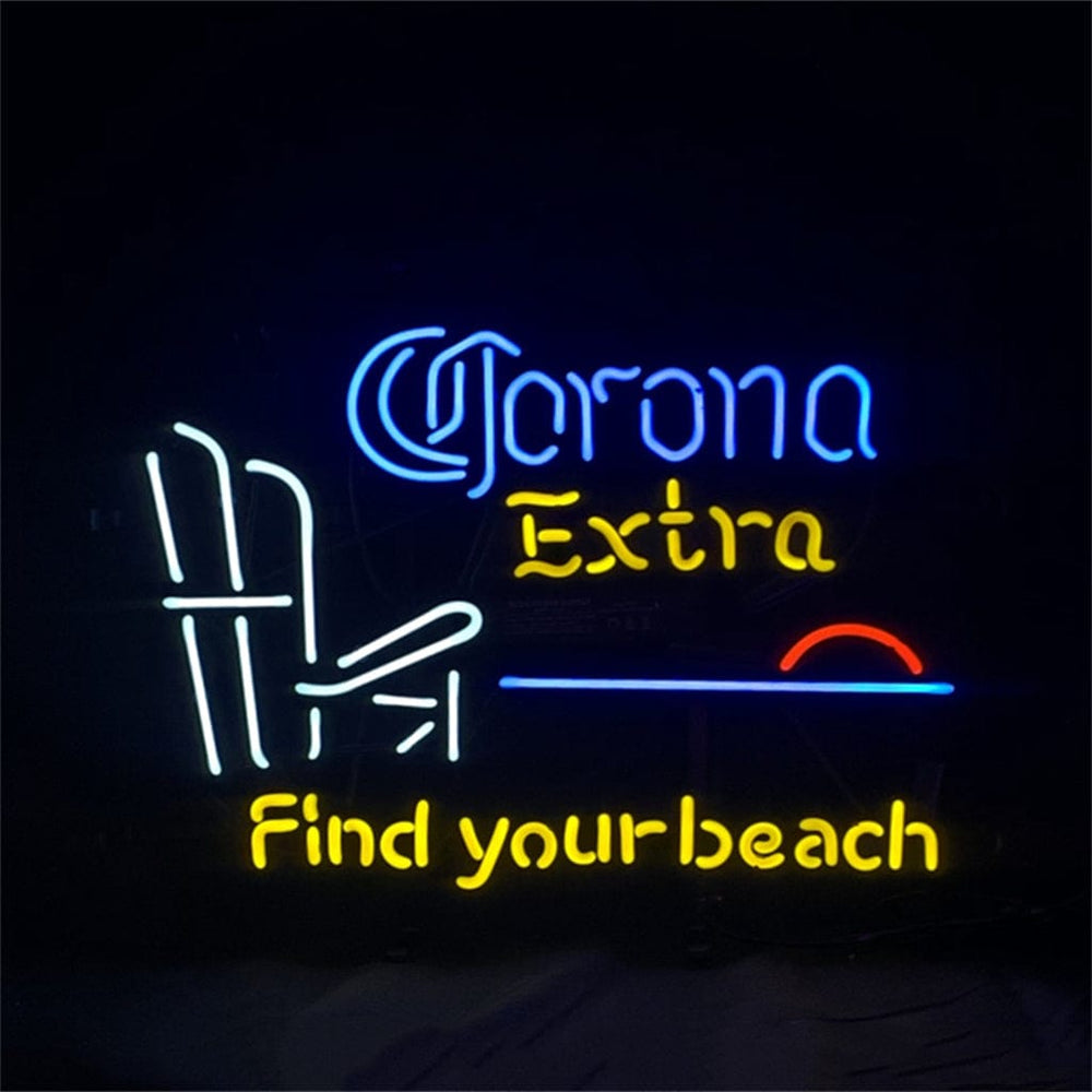 Neon Signs Land Neon Signs Corona Extra Find Your Beach Neon Sign Light