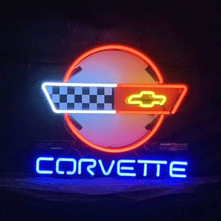 Neon Signs Land Neon Signs Corvette Car Classic Black White Neon Signs