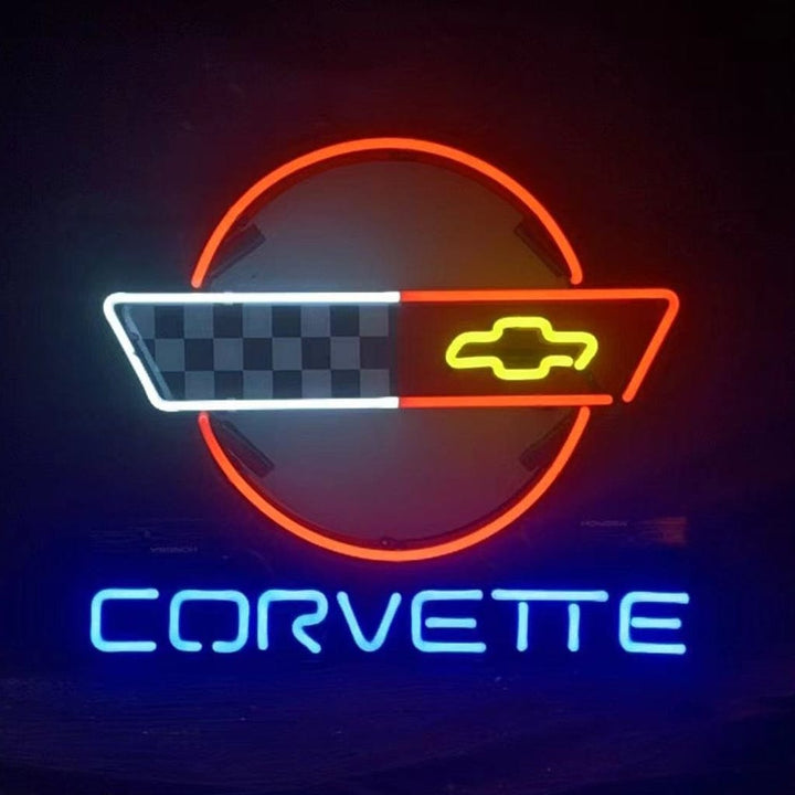 Neon Signs Land Neon Signs Corvette Car Classic Black White Neon Signs