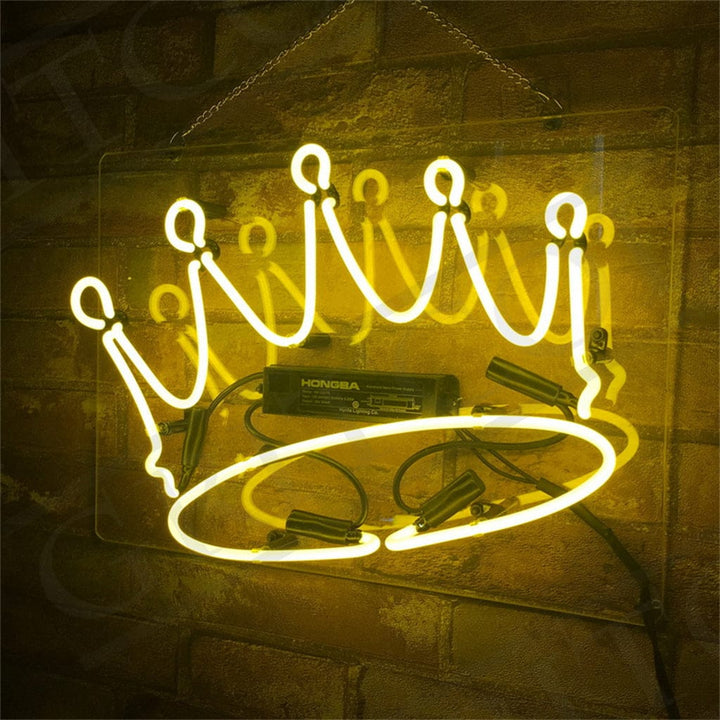 Neon Signs Land Neon Signs Crown Yellow Neon Signs