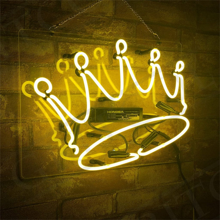 Neon Signs Land Neon Signs Crown Yellow Neon Signs