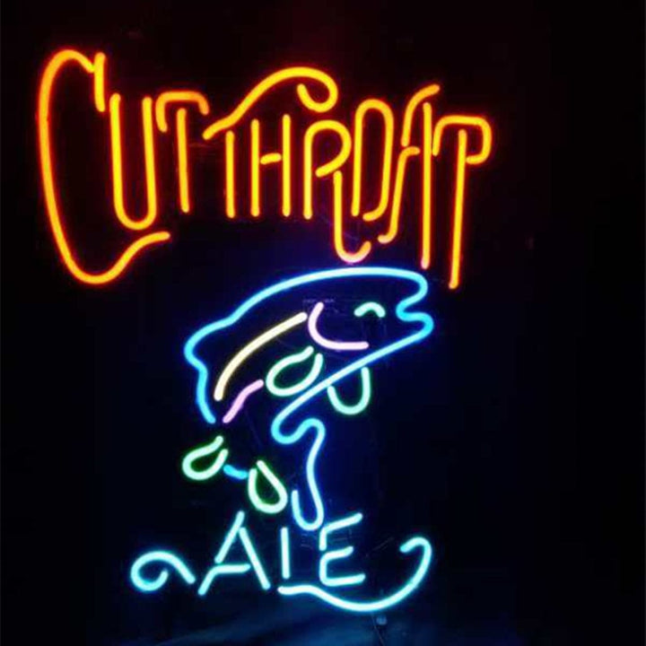 Neon Signs Land Neon Signs Cutthroat Ale Fish Neon Light Sign