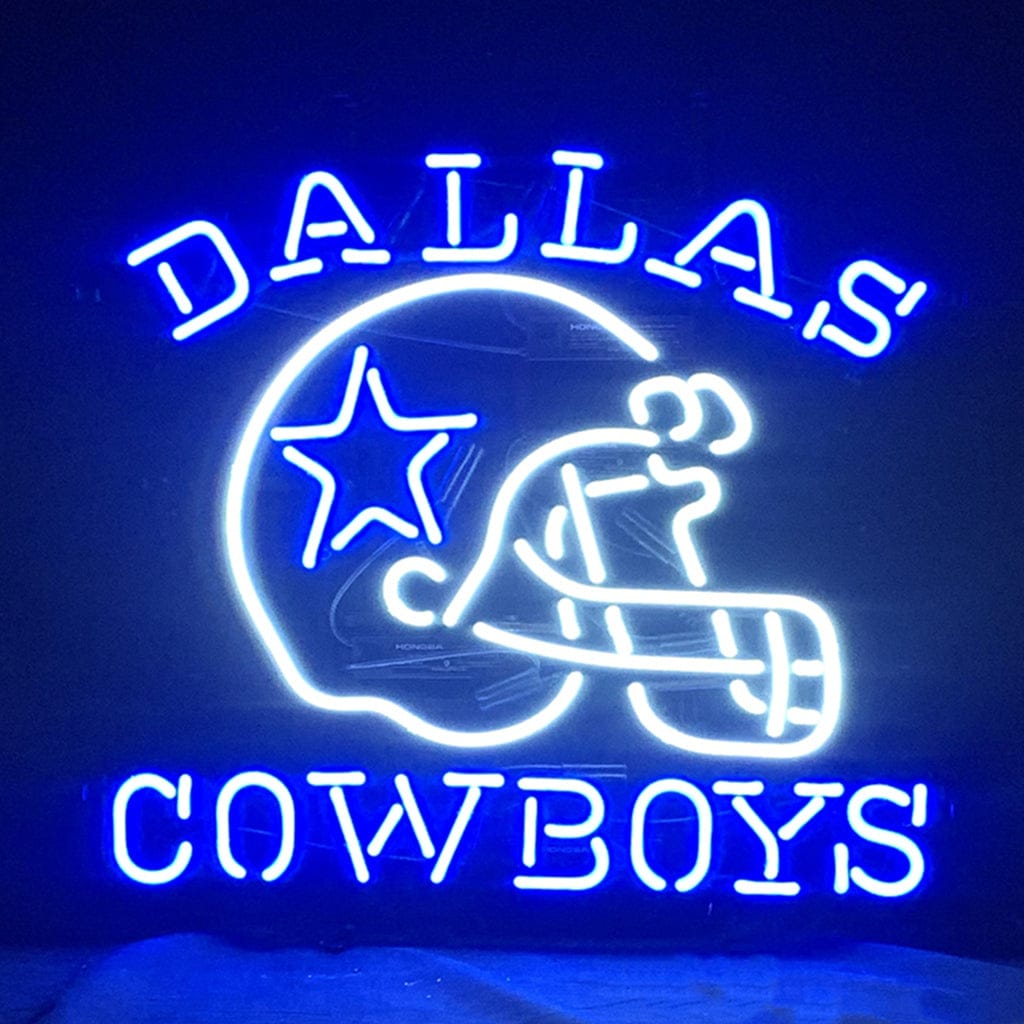Neon Signs Land Neon Signs Dallas Cowboys with Helmet Neon Signs Light