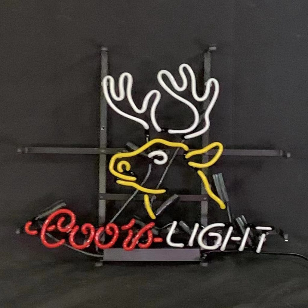 Neon Signs Land Neon Signs Deer and Coors Light Beer Neon Sign Light
