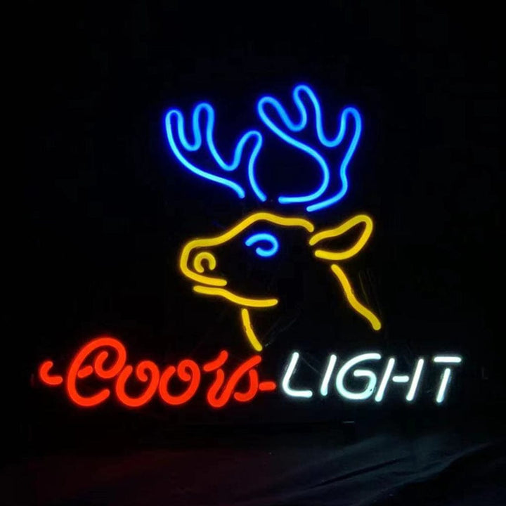 Neon Signs Land Neon Signs Deer and Coors Light Beer Neon Sign Light