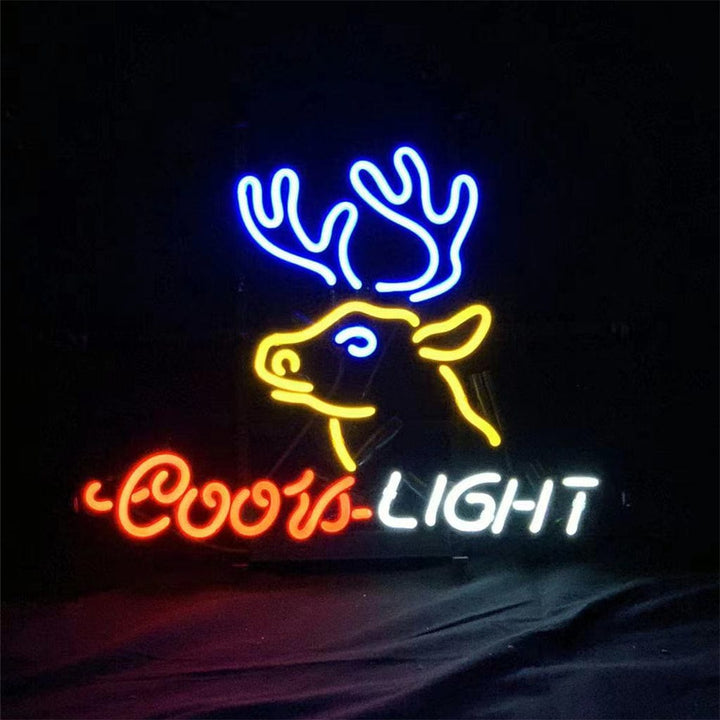 Neon Signs Land Neon Signs Deer and Coors Light Beer Neon Sign Light