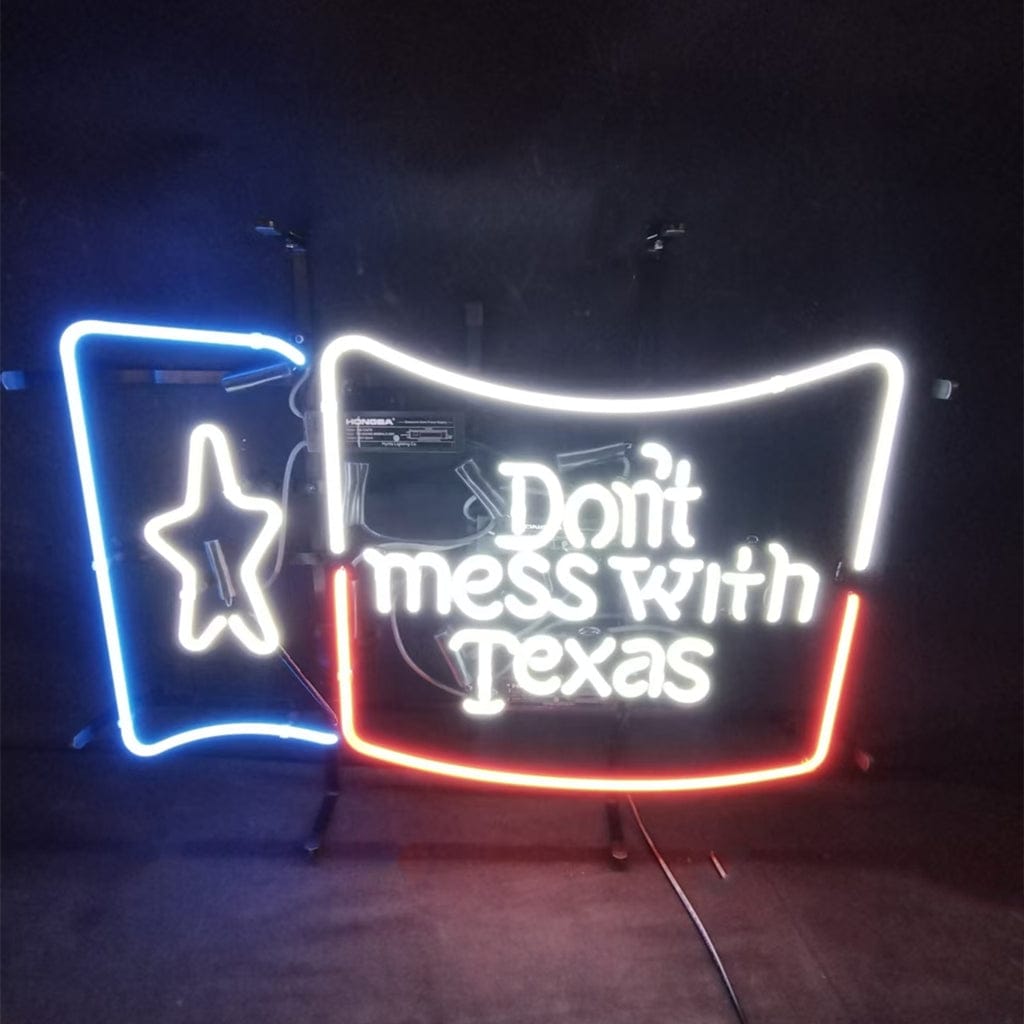 Neon Signs Land Neon Signs Don't Mess with Texas Lone Star Beer Neon Signs