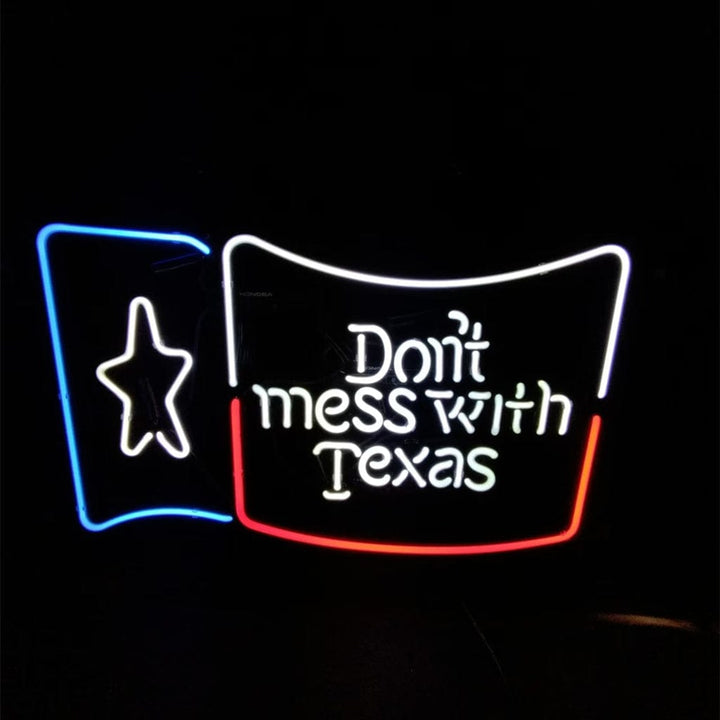 Neon Signs Land Neon Signs Don't Mess with Texas Lone Star Beer Neon Signs