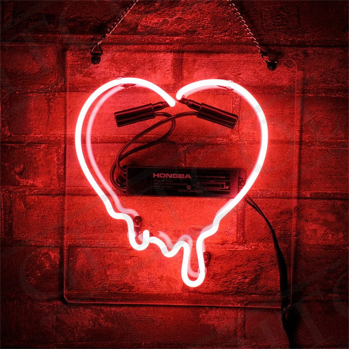Neon Signs Land Neon Signs Dripping Heart Neon Signs