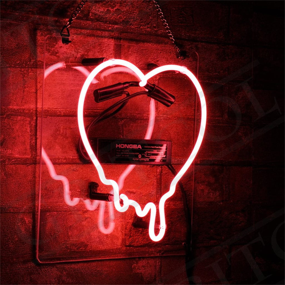 Neon Signs Land Neon Signs Dripping Heart Neon Signs