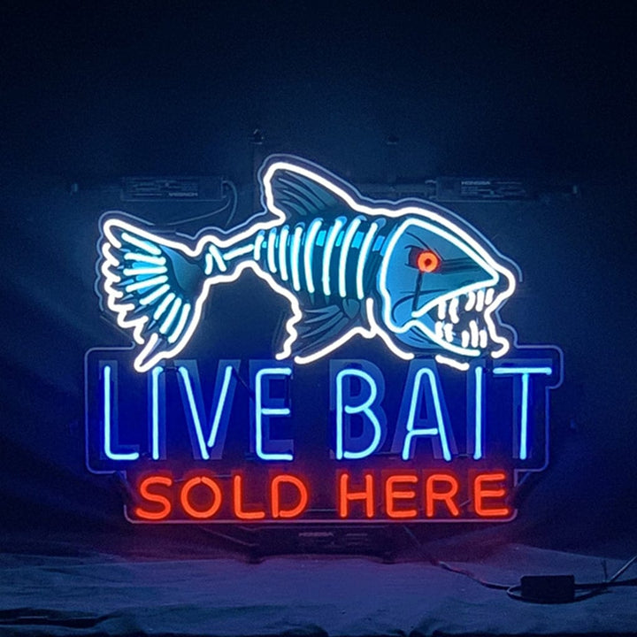 Neon Signs Land Neon Signs Fangtooth Live Bait Sold Here Neon Signs Light