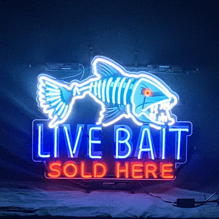 Neon Signs Land Neon Signs Fangtooth Live Bait Sold Here Neon Signs Light