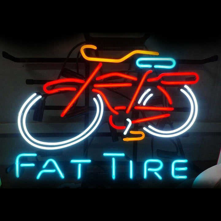 Neon Signs Land Neon Signs Fat Tire Bicycle Bike Neon Signs Light