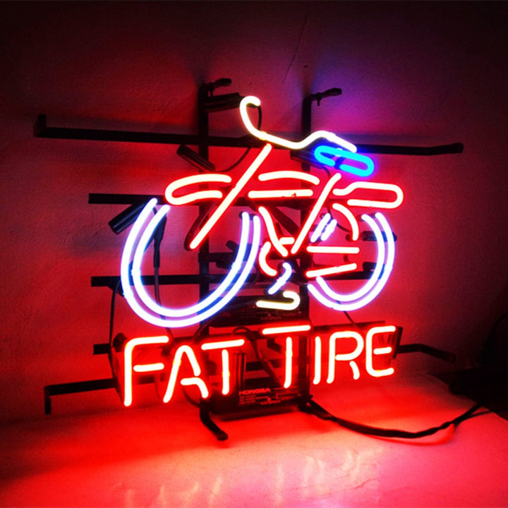 Neon Signs Land Neon Signs Fat Tire Bicycle Bike Neon Signs Light