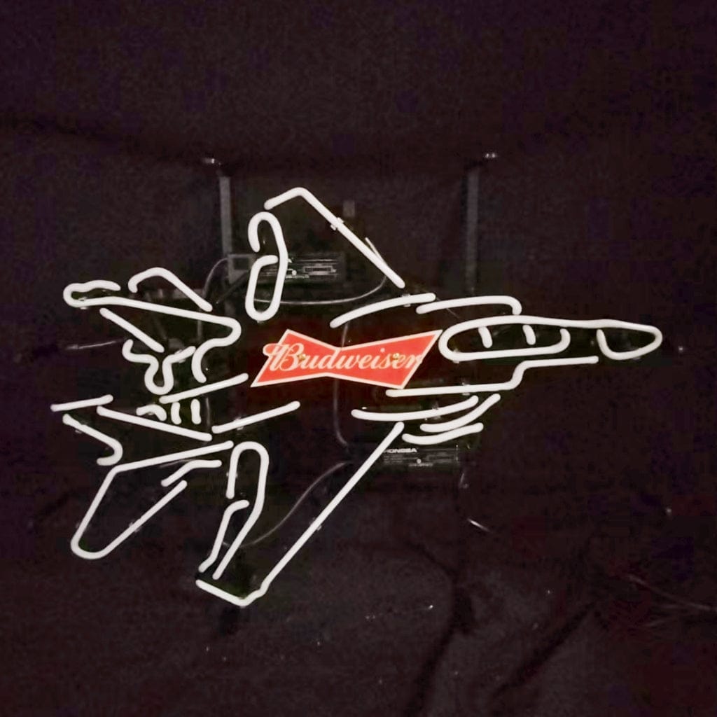 Neon Signs Land Neon Signs Fighter Plane Budweiser Beer Neon Signs