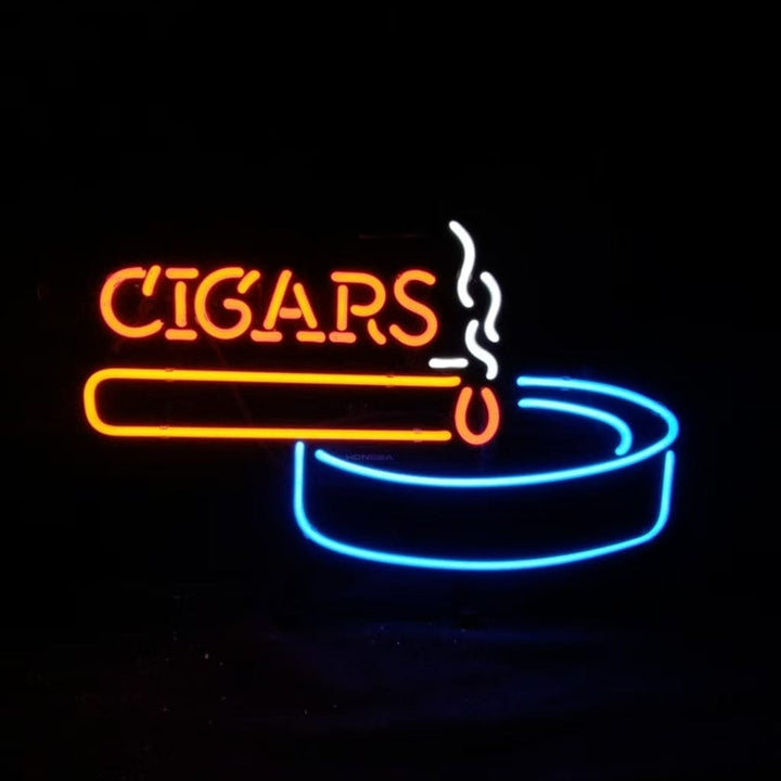 Neon Signs Land Neon Signs Fire Cigars Ashtray Neon Signs