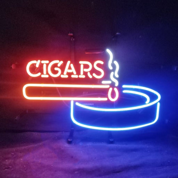Neon Signs Land Neon Signs Fire Cigars Ashtray Neon Signs