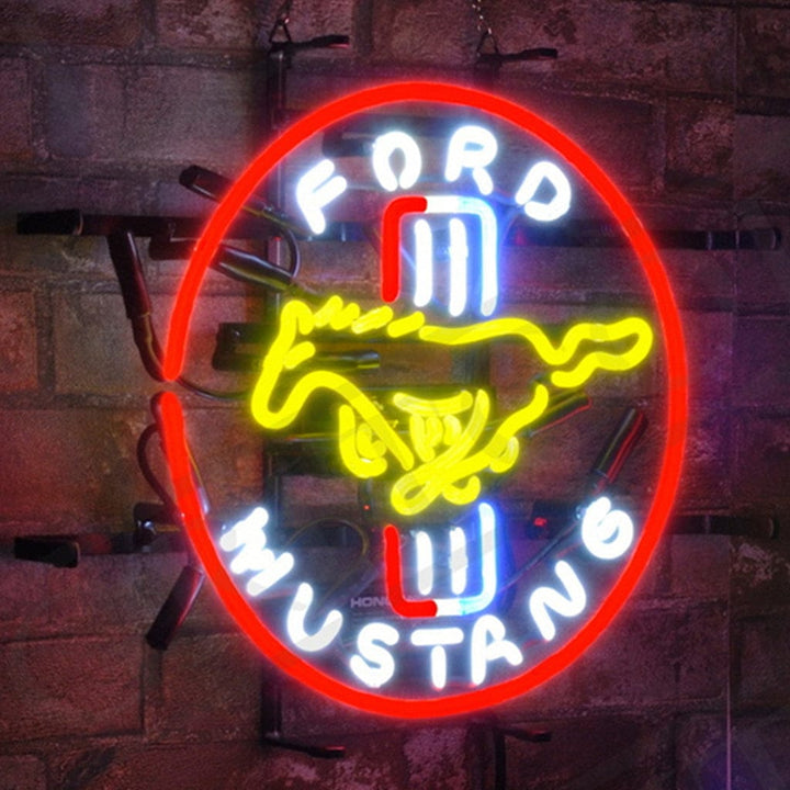 Neon Signs Land Neon Signs Ford Mustang Racing Car Auto Neon Signs Light