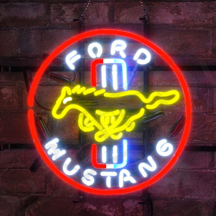 Neon Signs Land Neon Signs Ford Mustang Racing Car Auto Neon Signs Light