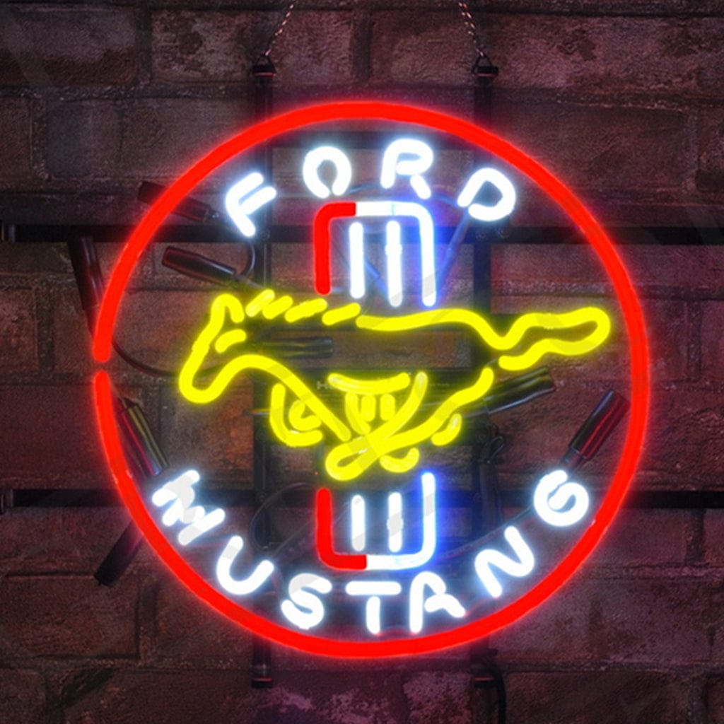 Neon Signs Land Neon Signs Ford Mustang Racing Car Auto Neon Signs Light