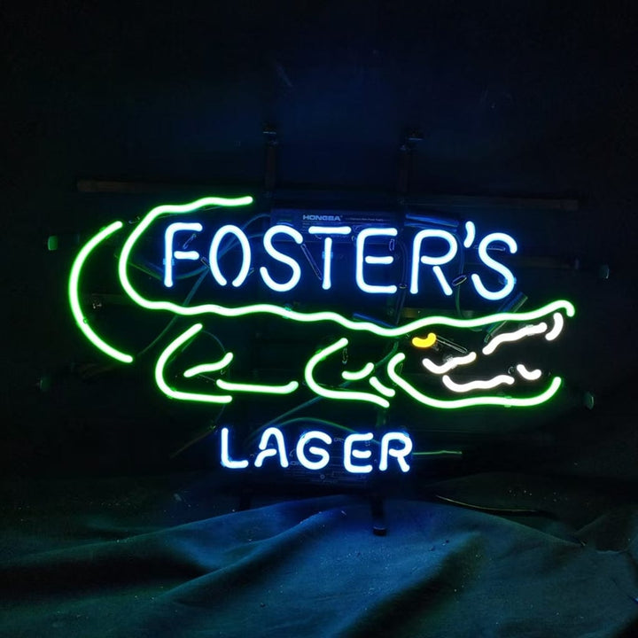Neon Signs Land Neon Signs Foster's Lager Gator Neon Signs