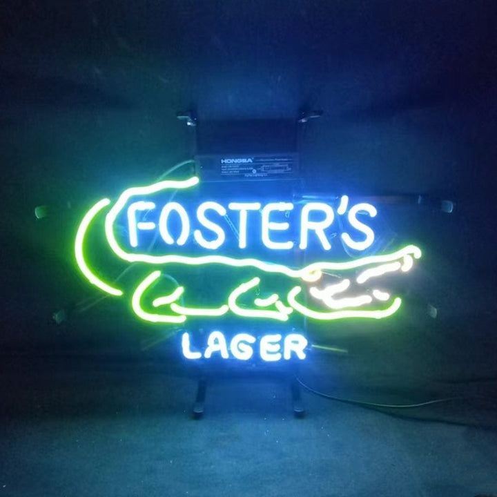 Neon Signs Land Neon Signs Foster's Lager Gator Neon Signs